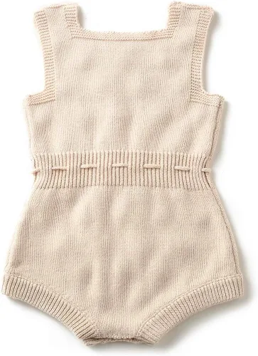 Miniatura 2 de Simplee kids Mameluco Kint para bebé, sin mangas, con pompones, para recién nacido, para niña