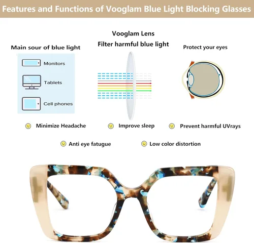 Miniatura 3 de VOOGLAM Voogueme - Gafas cuadradas de champán para mujer Giuseppina