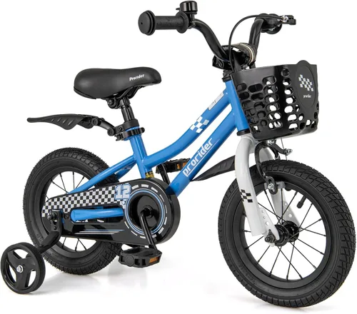 COSTWAY Bicicleta para niños, 12, 14, 16, 18 pulgadas, para niños y niñas de 3 a 8 años, bicicleta para niños con ruedas de entrenamiento
