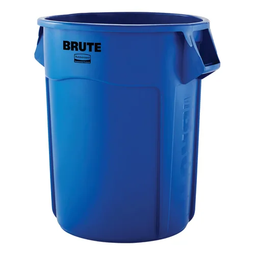 Miniatura 12 de Rubbermaid Commercial Products BRUTE - Bote de basura redondo resistente, 20 galones, azul, para paisajistas/sitios