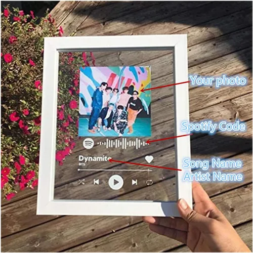 Miniatura 2 de Marcos de fotos personalizados, cubierta de álbum de acrílico, arte de pared, canción musical, póster de decoración musical como regalo