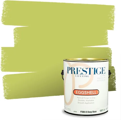 Miniatura 138 de PRESTIGE Pinturas Pintura interior e imprimación en uno, 1 galón, cáscara de huevo, aventura