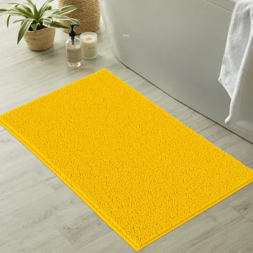 Miniatura 65 de LuxUrux Tapete de microfibra afelpada, de felpilla extrasuave, pelo largo de 1 pulgada, muy absorbente, para baño o ducha, lavar y secar a máquina