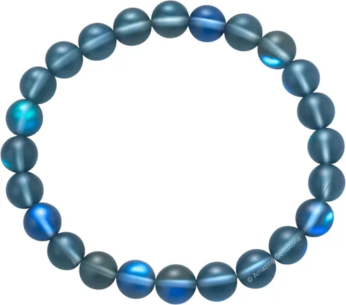 Miniatura 254 de Amazing Gemstone Pulsera de cristal para mujeres y hombres, pulsera de cristal curativo de protección, pulsera elástica con cuentas de piedras