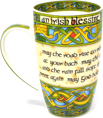 Miniatura 3 de Royal Tara Irish Blessing Set - Taza de porcelana de hueso de 14 onzas líquidas, caja de tejido irlandés, té, bolsas de té sueltas de hojas