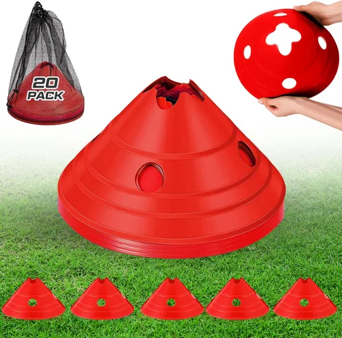 Miniatura 9 de Conos de disco jumbo Conos de fútbol jumbo con bolsa de malla Gran agilidad para entrenamiento de fútbol Deportes para adultos Naranja