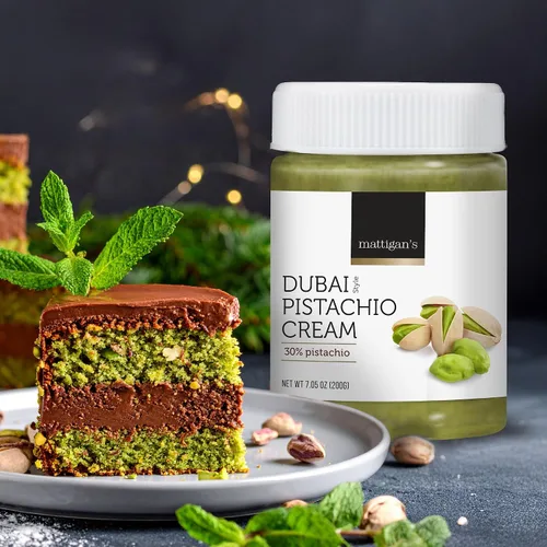 Miniatura 5 de Mattigan's Crema de pistacho estilo Dubai, haz tu propio chocolate Dubai, relleno de mantequilla de pistacho sedosa de primera calidad para barras