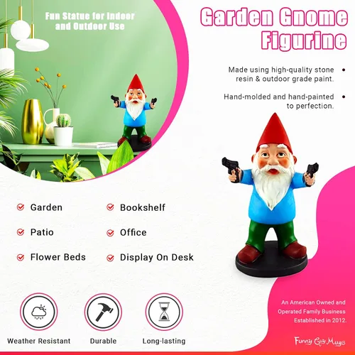 Miniatura 3 de Estatua de gnomo para jardín, de Funny Guy Mugs, Poliresina, talla única