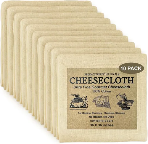 Miniatura 9 de Regency tela para queso natural ultra fina 100% algodón 9 pies cuadrados, Paquete de 3, Natural