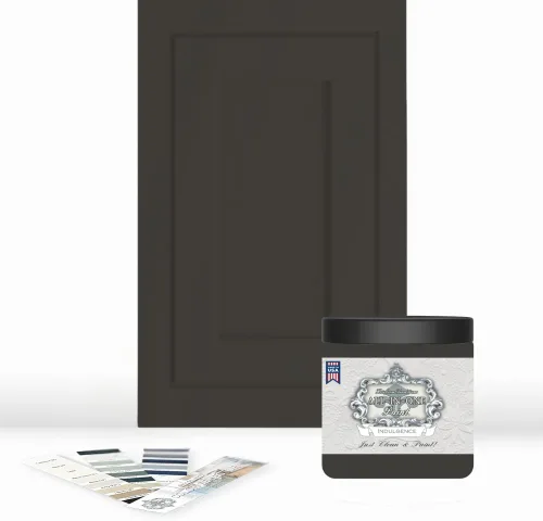 Miniatura 143 de Pintura TODO EN UNO, Abbey (gris cálido), Muestra de 8oz - Pintura duradera para gabinetes y muebles. Imprimación y capa superior incorporadas,