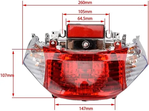 Miniatura 4 de HIAORS Luz trasera de 12V 5W Conjunto de lámpara de señal de giro para 4 tiempos GY6 49cc 50cc Sunny Jonway Roketa BAJA IceBear Shenke Chuanl TaoTao