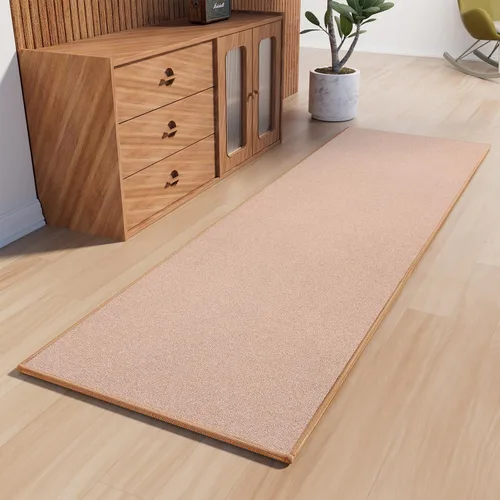 Miniatura 22 de AREDO Alfombra de pasillo con parte trasera de goma antideslizante, alfombra de piso suave lavable para cocina, pasillo, entrada interior, Negro