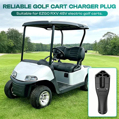 Miniatura 6 de DRIVE UP Golf Cart 48V Charger Plug Handle Suitable for EZGO RXV, EZGO 3-Pin Triangle Charger Plug, OEM 604321 611219