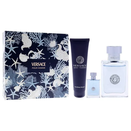 Miniatura 3 de Versace Pour Homme by Versace - Juego de regalo de 3 piezas de 3.4 onzas EDT en aerosol, 0.17 onzas EDT Spray (Mini), gel de baño y ducha de 5 onzas