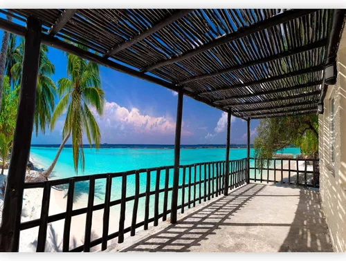 Miniatura 19 de artgeist Mural de pared prémium Isla tropical, 79 x 55 pulgadas, papel tapiz no tejido, decoración de pared de forro polar, impresión fotográfica