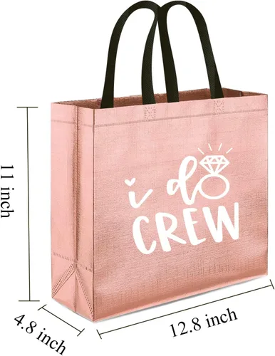 Miniatura 3 de CUTERUI GIFTED 1 bolsa de regalo no tejida de oro rosa para regalos de dama de honor, regalos de despedida de soltera