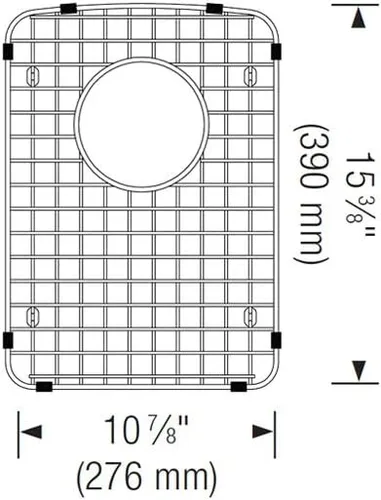 Miniatura 2 de BLANCO Rejilla de fregadero de acero inoxidable con diamante, tazón pequeño