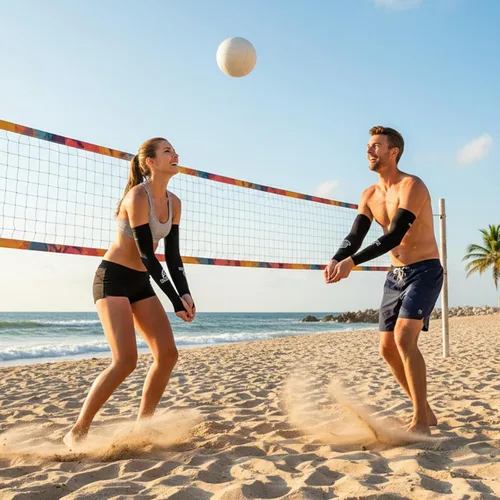 Miniatura 5 de Protector de muñeca de voleibol negro, 2 fundas de antebrazo de brazo de voleibol de 12 pulgadas con almohadillas protectoras de espuma y orificio
