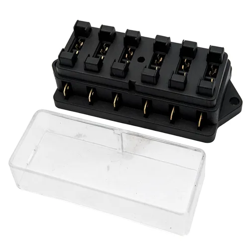 Miniatura 6 de MASO Caja de fusibles de coche 6 vías hoja de fusibles bloque titular 12 V 24 V coche camión circuito marino estándar ATC