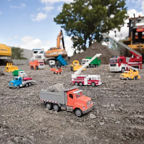 Miniatura 11 de DRIVEN by Battat Camión volquete micro - Camión volquete de juguete con luces, sonidos y piezas móviles para niños de 3 años en adelante