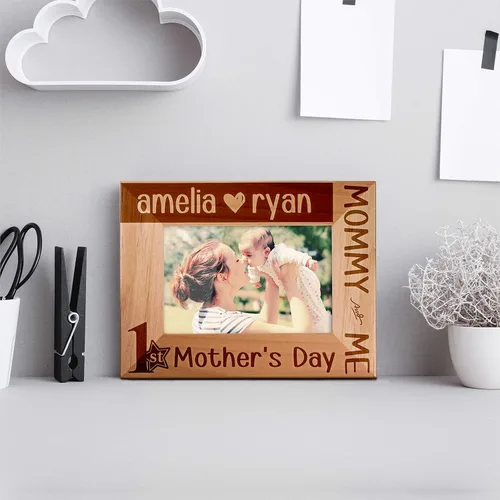 Miniatura 2 de Marco de fotos personalizado para el primer día de la madre, regalos para nueva mamá, nombres, 4 diseños, 2 tamaños, regalo para mamá de hermana