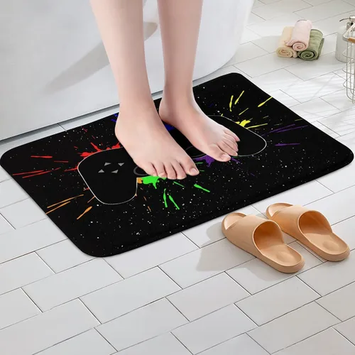 Miniatura 2 de Erosebridal Alfombra de baño para juegos de PC de 16 x 24 pulgadas, tapete de baño con control de videojuegos para niños, decoración de dormitorio