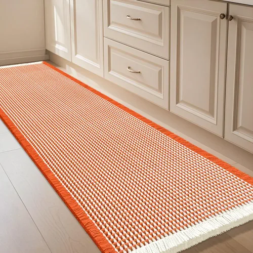 Miniatura 29 de IM HOME Tapete de baño de punto gofre, color caqui, de 24 x 17 pulgadas, tejido bohemio, moderno, absorbente, antideslizante, suave, lavable