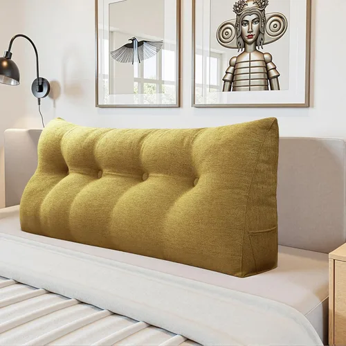 Miniatura 27 de Almohada de Cuña para Cabecero - Almohada Triangular para Cabecero de Cama, Almohada de Cuña para Descanso en la Cama, para Sentarse en la Cama