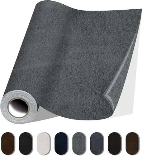 Miniatura 14 de Parches de Reparación de Tela, Cinta de Reparación de Lino Autoadhesiva Duradera de 17X79 Pulgadas, Parches de Tela DIY de Gran Tamaño para Sofá