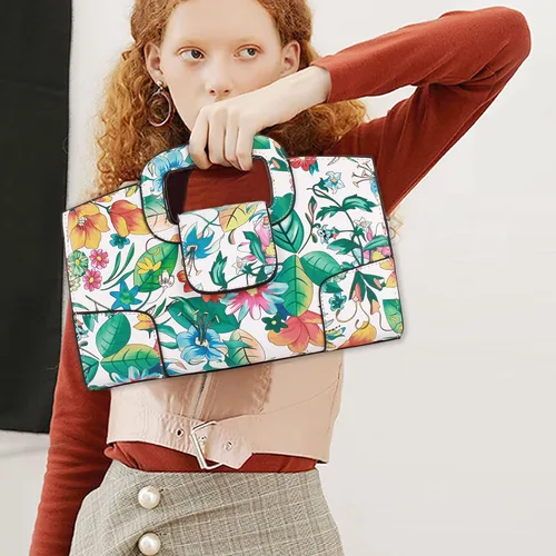 Miniatura 79 de ZLMBAGUS - Bolso de mano para mujer, diseño vintage con solapa y asa, de piel sintética, para llevar al hombro