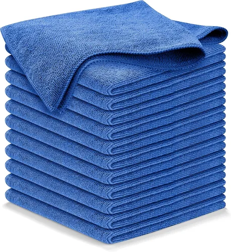 Miniatura 19 de USANOOKS Paño de limpieza de microfibra, 8 piezas de 12 x 11 pulgadas, alto rendimiento, 1200 lavados, toallas ultra absorbentes, tejido de suciedad
