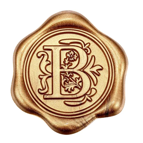 Miniatura 10 de Yoption 50 piezas de pegatinas de sello de cera inicial G, pegatinas de sello autoadhesivas de letra dorada retro antigua para sobres, para bodas