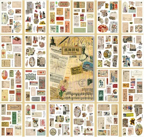Miniatura 13 de BLEDS Calcomanías para Álbumes de Recortes, Libro de Calcomanías de Plantas y Hongos con Calcomanías Estéticas Ephemera, Suministros de Journaling
