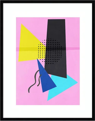 Miniatura 6 de Amanti Art Framed Wall Art Print 25x21 Retro Sound by PI Studio, Abstract Wall Art, Modern Contemporary Decor, Medium Poster Painting Artwork for