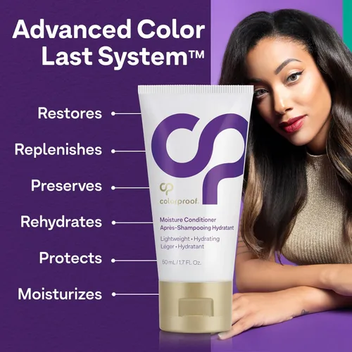 Miniatura 8 de Colorproof Acondicionador hidratante sin sulfato para mujeres, 1.7 onzas líquidas, acondicionador hidratante con aroma a menta Mojito, fórmula