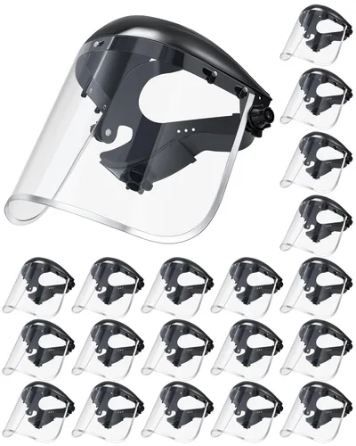 Miniatura 13 de Copkim Paquete de 3 Caretas de Seguridad Faciales para Esmerilado Transparente de Cara Completa Resistente a Impactos Seguridad PET Careta Completa