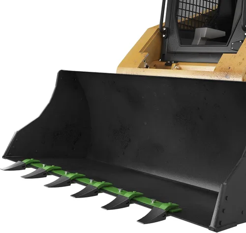 Miniatura 3 de Barra de dientes de acero resistente de 48 pulgadas para cargador de tractor, capacidad de carga de 4,560 libras, se adapta a bordes de corte