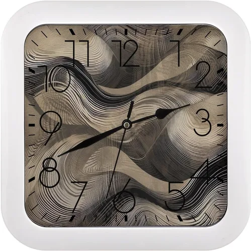 Miniatura 26 de 10" Square Modern Wall Clock,A Cat in Outer Space Print Kitchen Clocks Wall Battery Operated,Silent Non Ticking Unique Funny Cute Wall Clock for