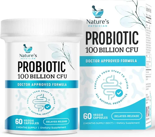 Miniatura 10 de Nature's Physician Probióticos - 100 mil millones de UFC por cápsula - 16 cepas + prebióticos - El mejor suplemento probiótico para mujeres