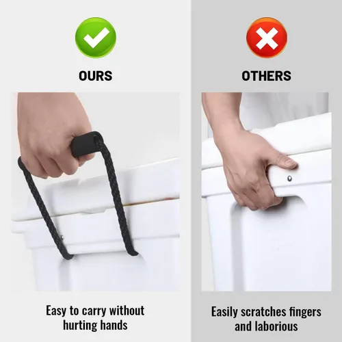 Miniatura 3 de Paquete de 2 manijas de repuesto para enfriadores, compatible con enfriadores YETI Tundra y RTIC, piezas de mango extensor
