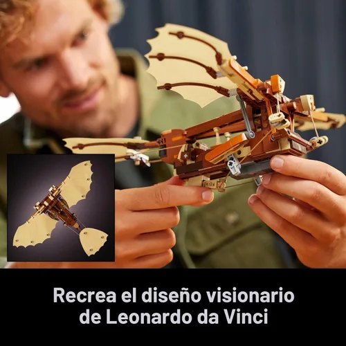 Miniatura 4 de LEGO Icons Leonardo da Vinci's Flying Machine DIY Kit - Set de construcción de ornitóptero para adultos, mayores de 18 años - Manualidades