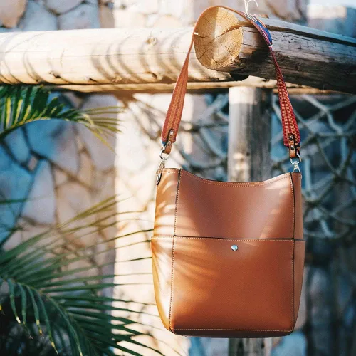 Miniatura 27 de BROMEN Bolsa Hobo para mujer, diseñada con cuero vegano, de hombro, bandolera