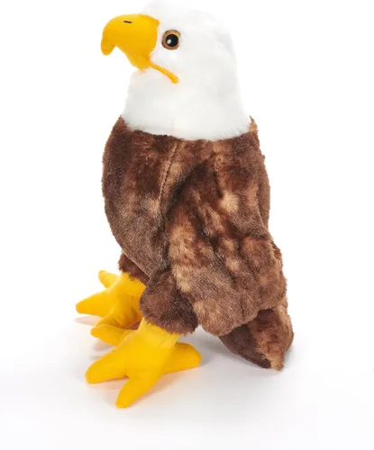 Miniatura 3 de The Petting Zoo Peluche de águila calva, regalos para niños, animales salvajes del zoológico Onez, juguete de peluche de águila calva de 12 pulgadas