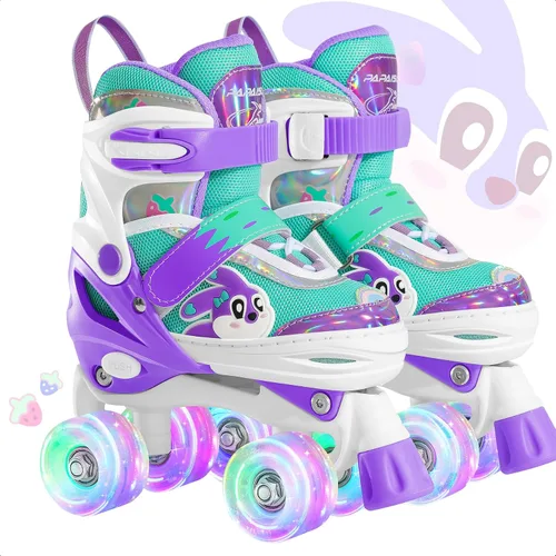 Miniatura 8 de PAPAISON Patines de ruedas ajustables con ruedas iluminadas para niñas, patines para niños y bebés de 4 a 6, 5 a 8, 8 a 12 años