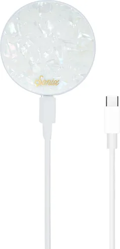 Sonix Cargador compatible con MagSafe para iPhone 15, 14, 13, 12 Series | Cargador inalámbrico rápido x cable de 6.5 pies (USB-C) | Pearl Tort