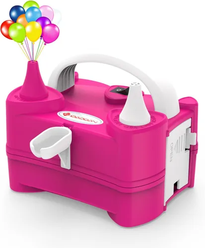 Miniatura 8 de IDAODAN Bomba eléctrica de globo de aire portátil de doble boquilla de 110 V 600 W, inflador eléctrico de globos para decoración de fiestas de niños
