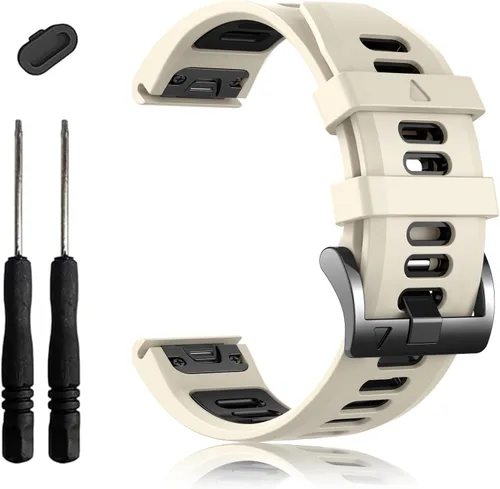 Miniatura 12 de EZMVZKU 26mm Quickfit Watchbands for Fenix 8 AMOLED 51mm/Fenix 7X/7X Pro/6X/6X Pro/5X Plus/3 HR, Sport Silicone Straps Compatible with Garmin Enduro