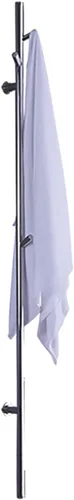 Miniatura 9 de Calentador de toallas eléctrico, toallero térmico con 3 ganchos, interruptor LED de acero inoxidable 304, calentador de toallas de baño montado
