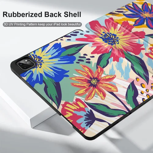Miniatura 6 de MEEgoodo para iPad Pro M2 12.9 Funda 6ª/5ª/4ª/3ª Generación 2022 2021 2020 2018 con Soporte para Lápiz, Funda para Tablet con Parte Trasera de TPU
