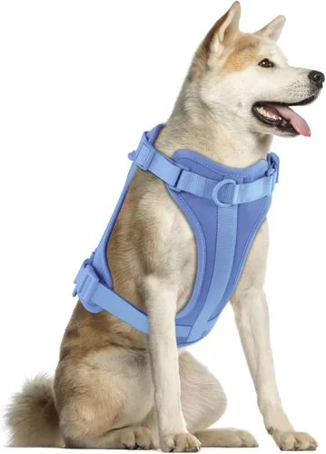 Miniatura 8 de Arnés ligero para perro sin tirones: arnés ajustable y duradero de malla transpirable con cojín suave y cómodo, para perros pequeños, medianos y Lila